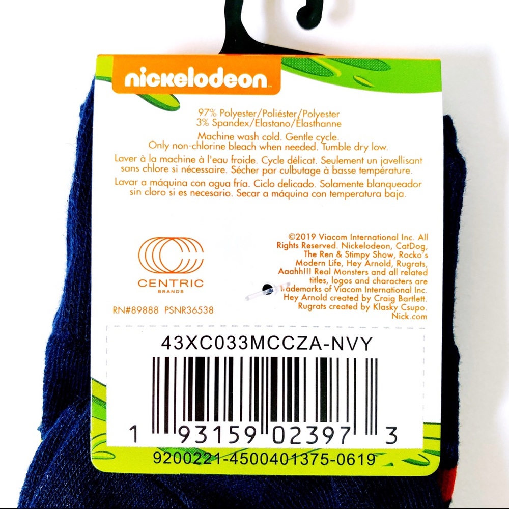 Nickelodeon Hey! Arnold Crew Socks 90s Cartoon - Picture 4 of 4